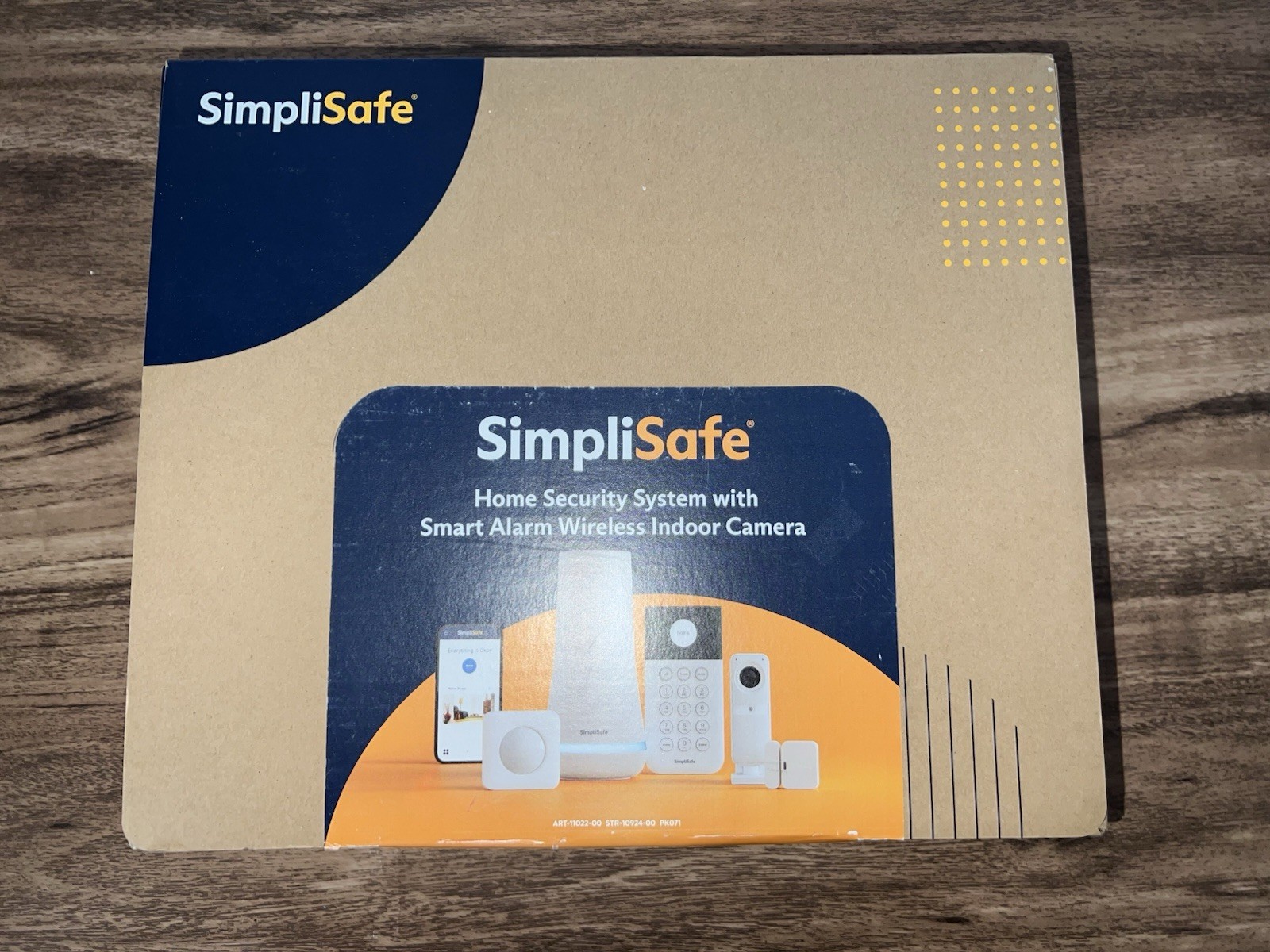 8pc Simpli Safe Home Security System with Smart Alarm Wireless Indoor Camera