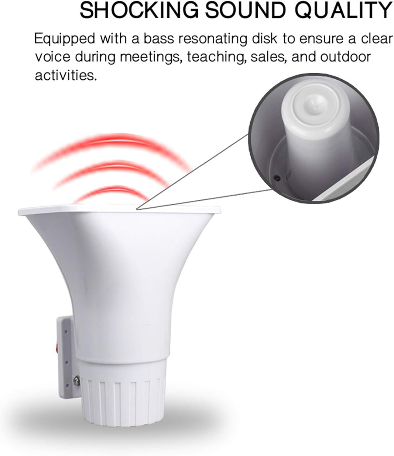 30W Alarm Siren ,Dual Tone Outdoor Self Contained Electric Security Ring Siren w