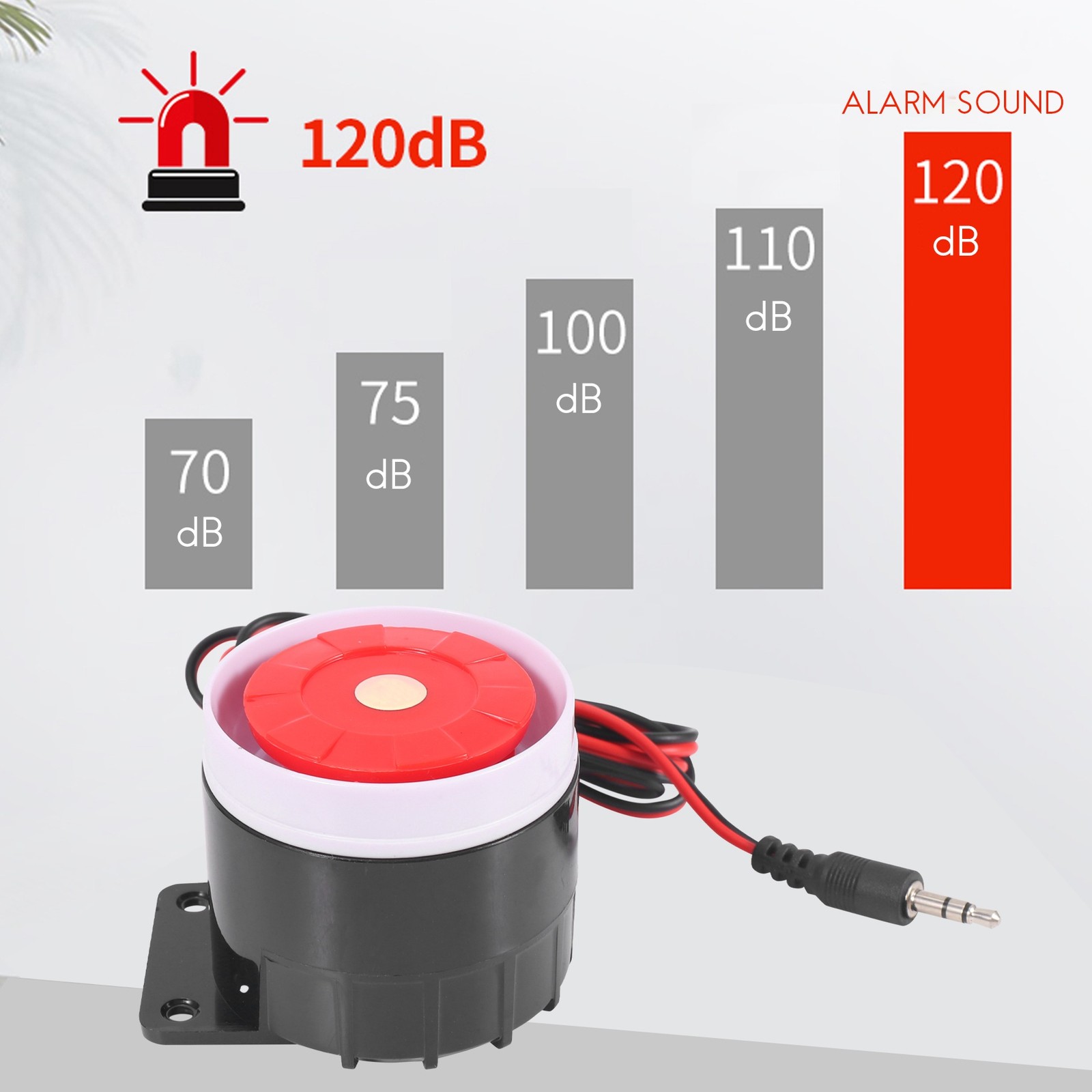 Wired Siren for Home Security Alarm System Horn Siren 120dB 12V W6P56820