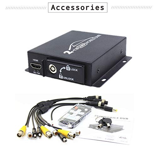 Mini Car Mobile DVR, 2CH 1080P AHD with Dual SD Slots & Remote for Car/Truck/…