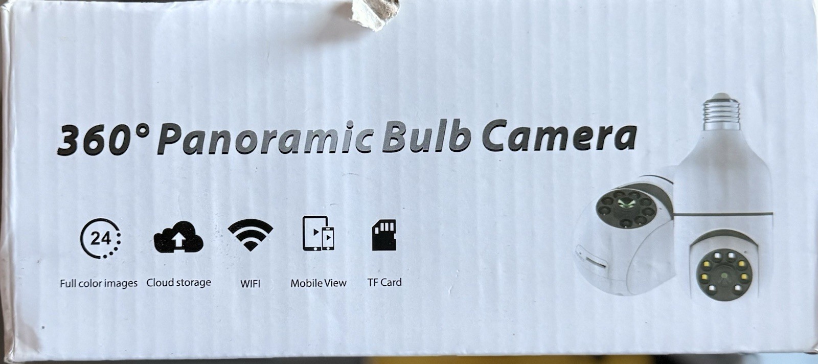360° Panoramic Bulb Camera Wi-Fi Full Color Images Cloud Storage Mobile
