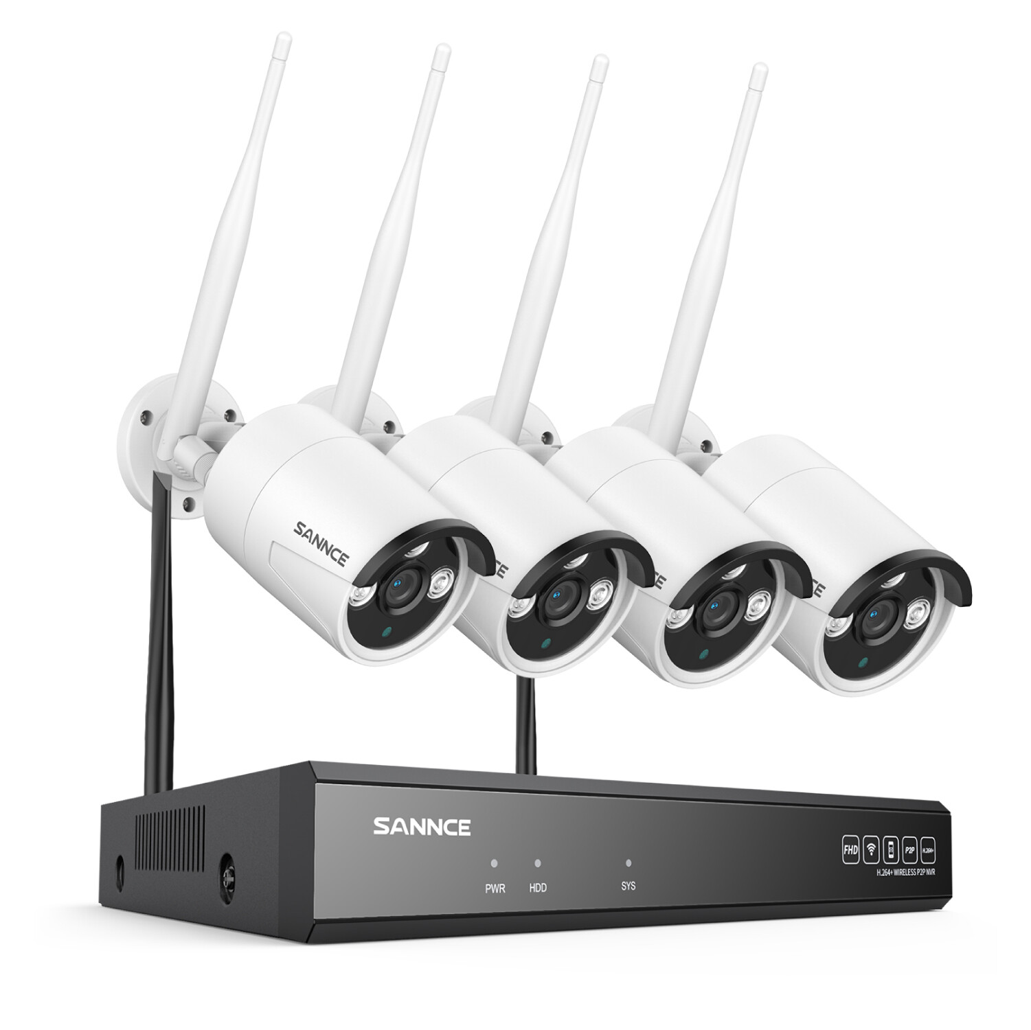 SANNCE Wireless 8CH NVR HD 5MP IP WIFI Security Camera System Two Way Audio AI