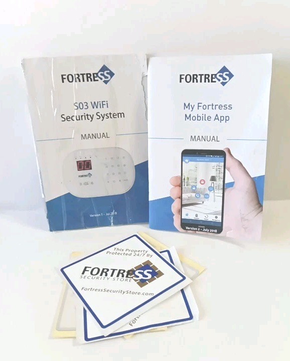 Fortress S03 WiFi Home Security Alarm System Siren Door Window Sensors Keyfobs