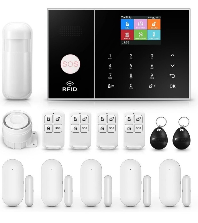 Tuya Wireless Smart Home Security Alarm System WiFi/4G/3G/GSM Alarm Kit W/ Siren