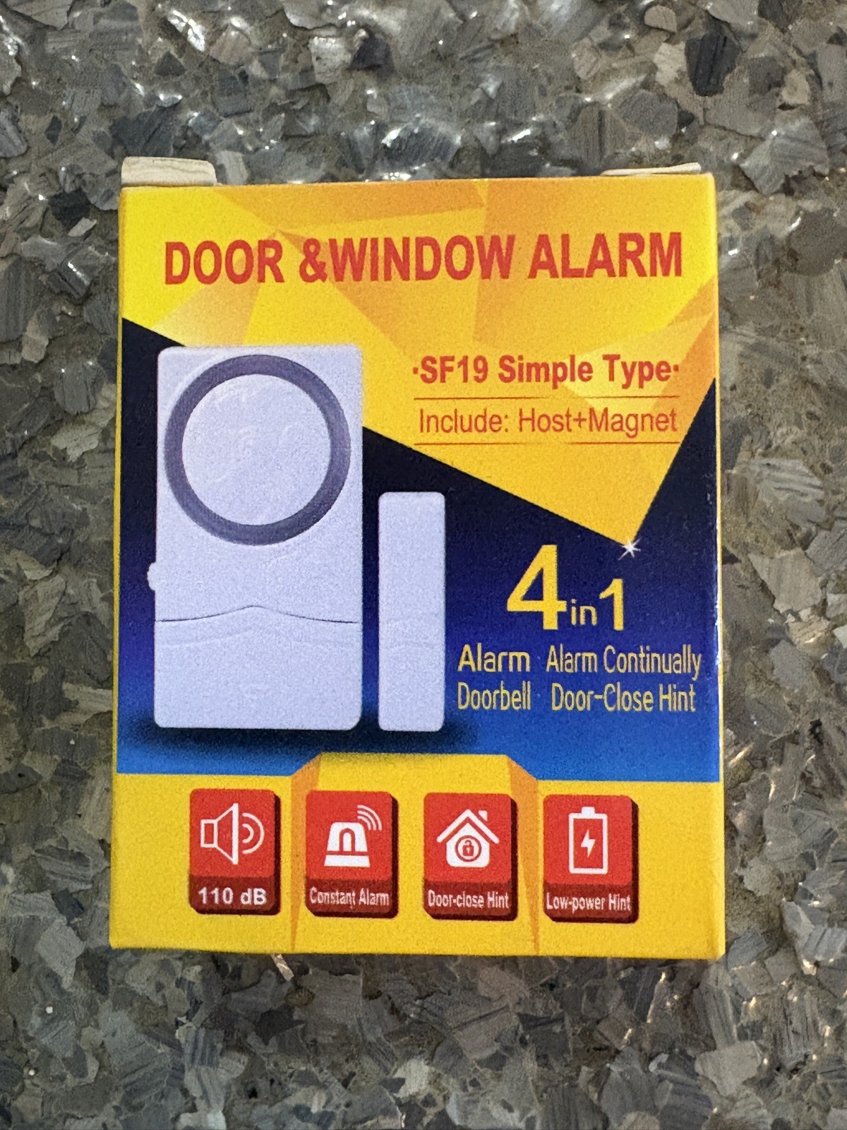 Door or Window Alarm, 110 db 4 in 1, model SF-19 set of 3