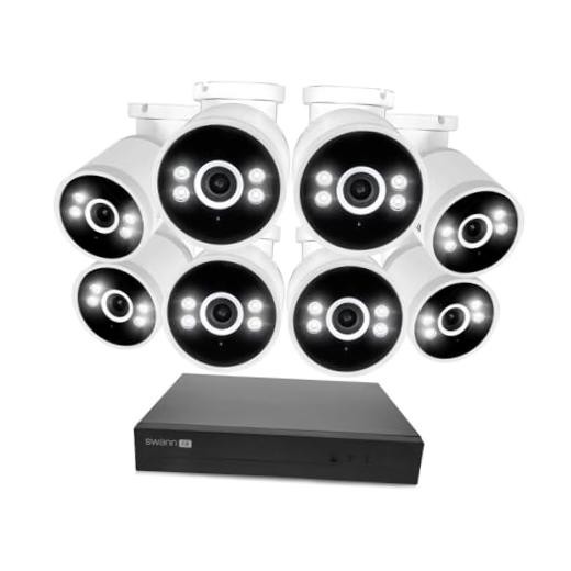 AdvancedX Wired NVR 4K Security Camera System, 8 Channels, 8 PoE Cameras
