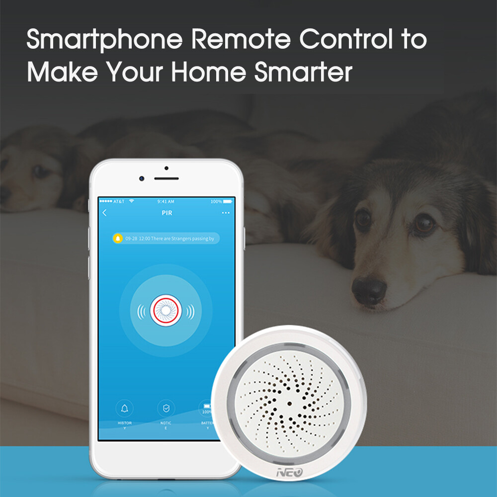 NEO Smart Wifi Siren Alarm Sensor Security System Tuya Voice Control D6P9