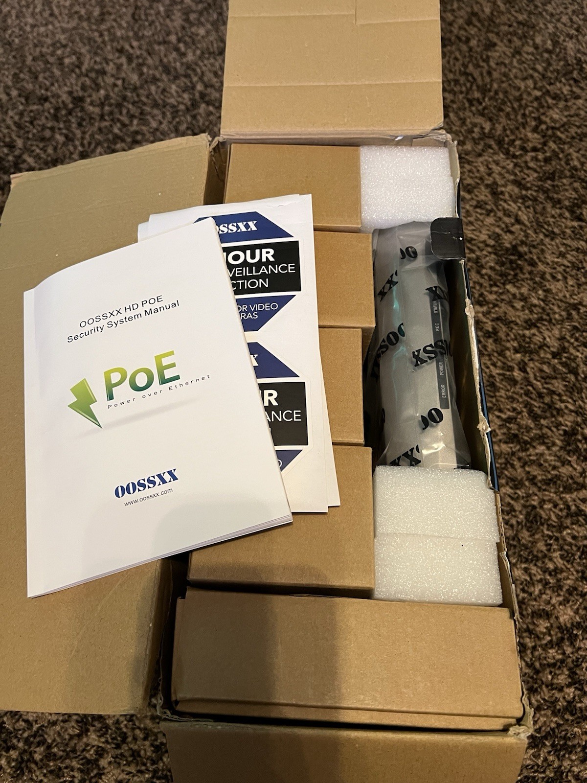 OOSSXX POE Security Camera System Kit 8.0 Megapixel Resolution