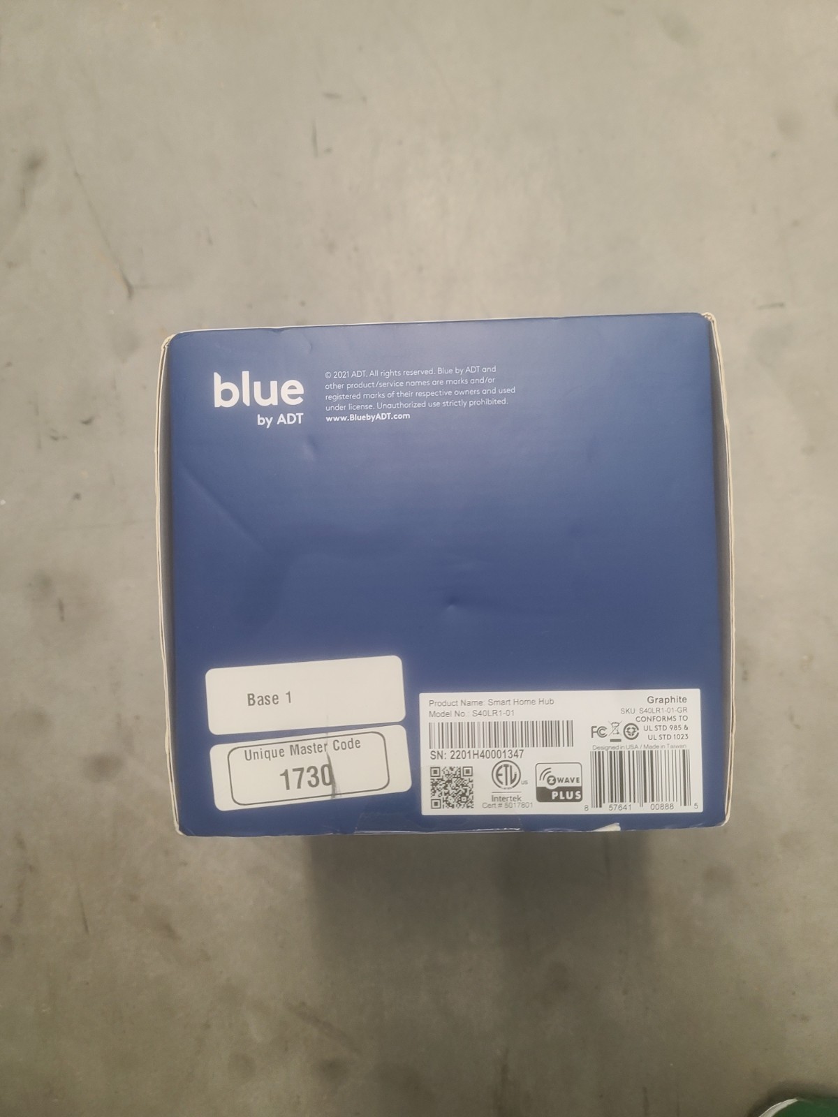 Blue by ADT Smart Home Hub Model S40LR1-01 – Graphite SEALED