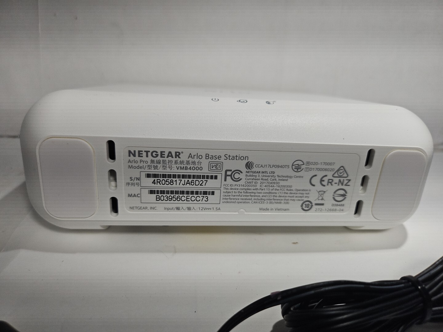 Arlo VMB4000-100NAR Base Station for Arlo Pro Cameras