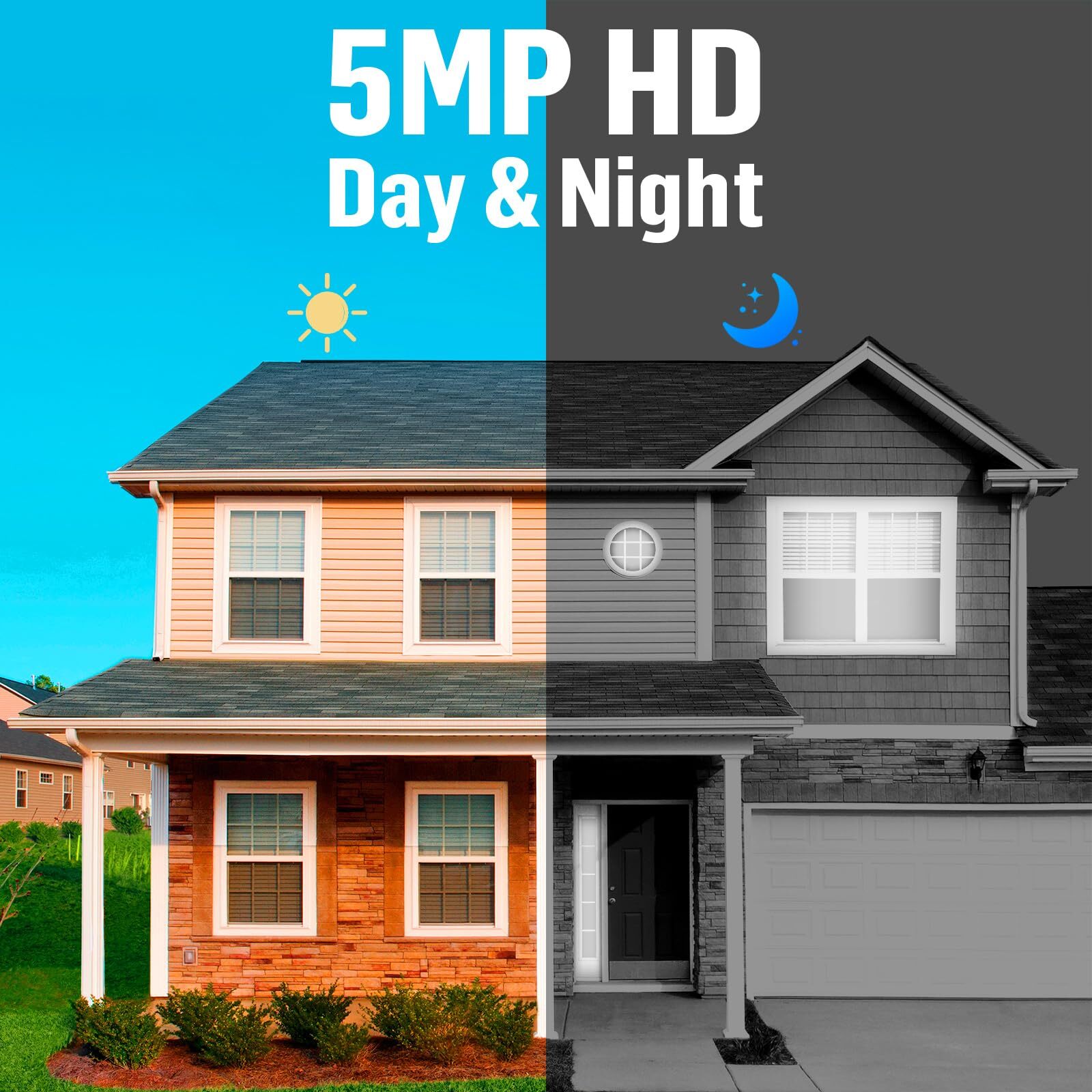 KERUI 8CH 5MP Lite DVR H.265+ 1080p Surveillance Security Camera System Outdoor