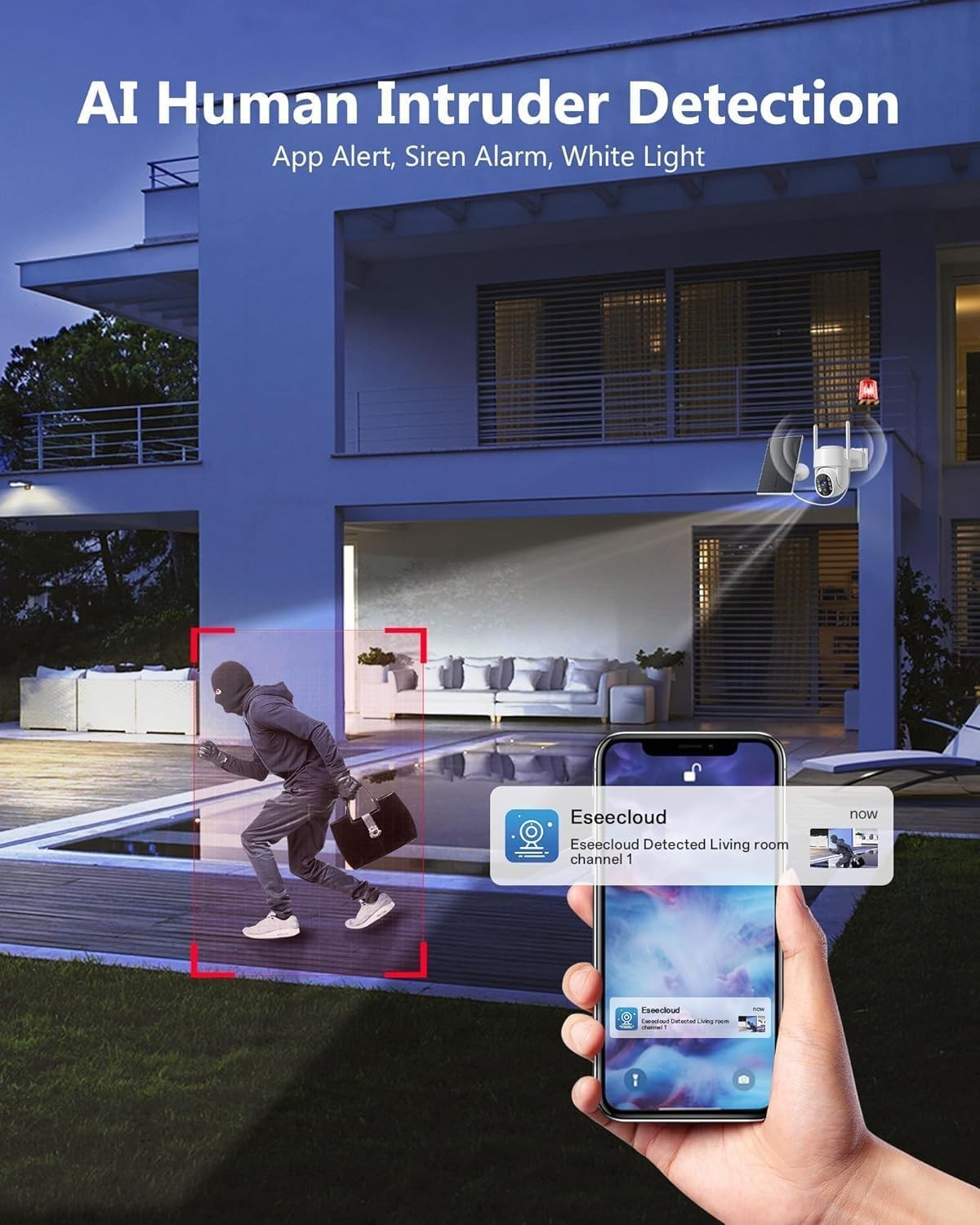 High-Performance 2K Solar Security Cameras: Wireless, Weatherproof, 4-Pack