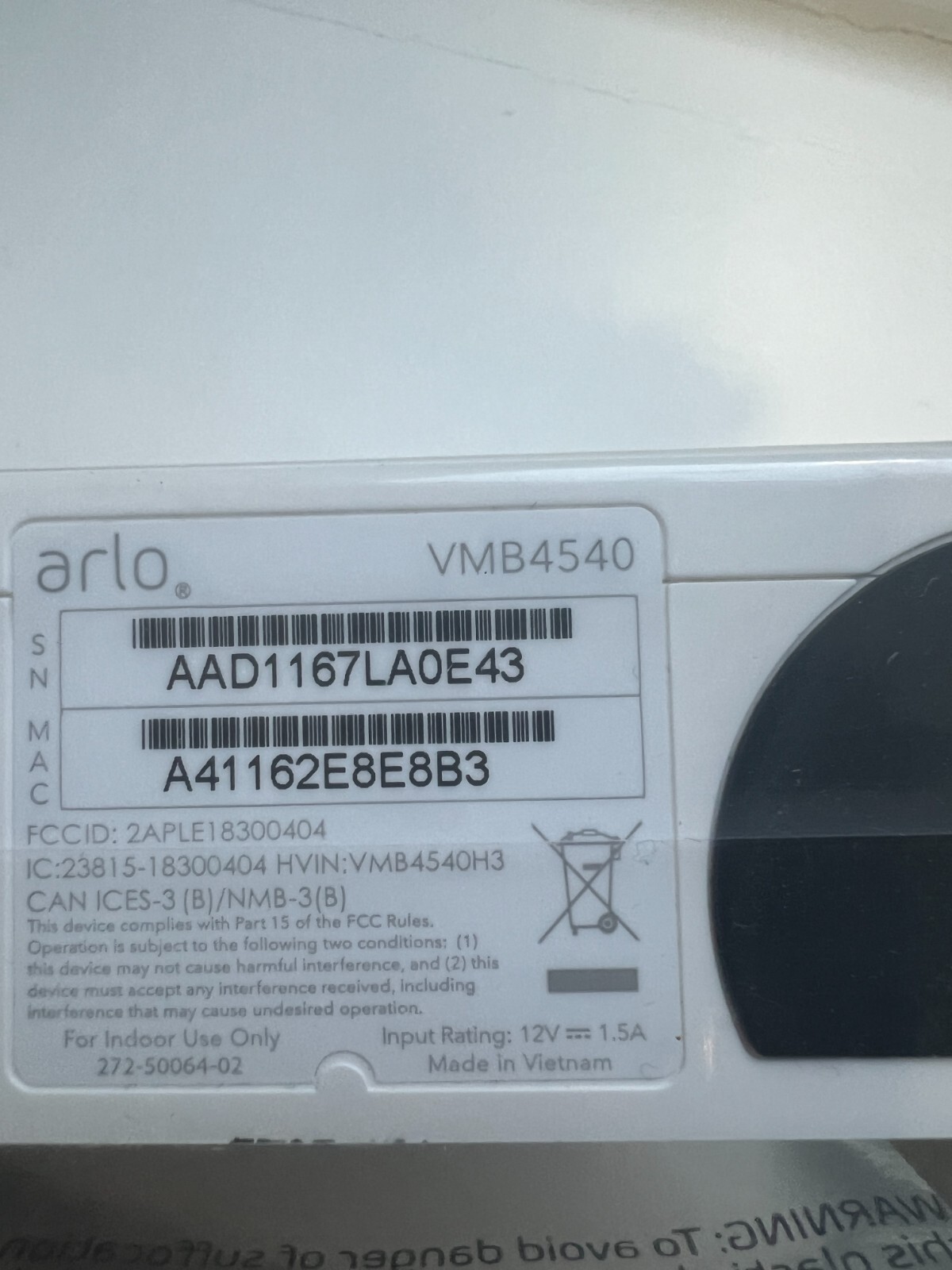 Arlo Pro 3, Pro 4 , Pro 2, Essential Smart Hub Base Station Only with Cords