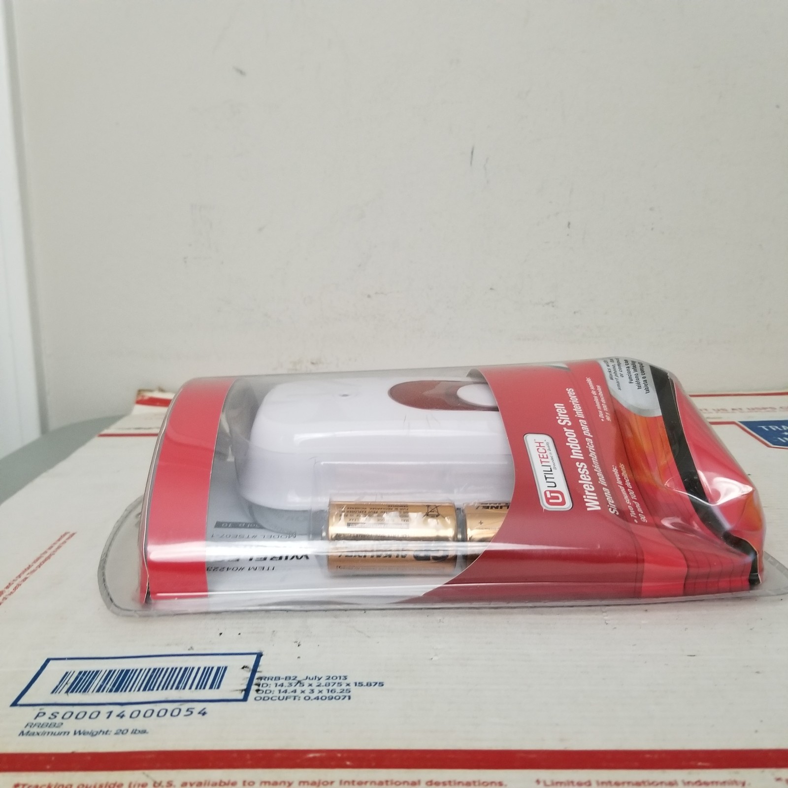 Utilitech Wireless Indoor Siren Z-wave Model TSE07-1 Iris Security System