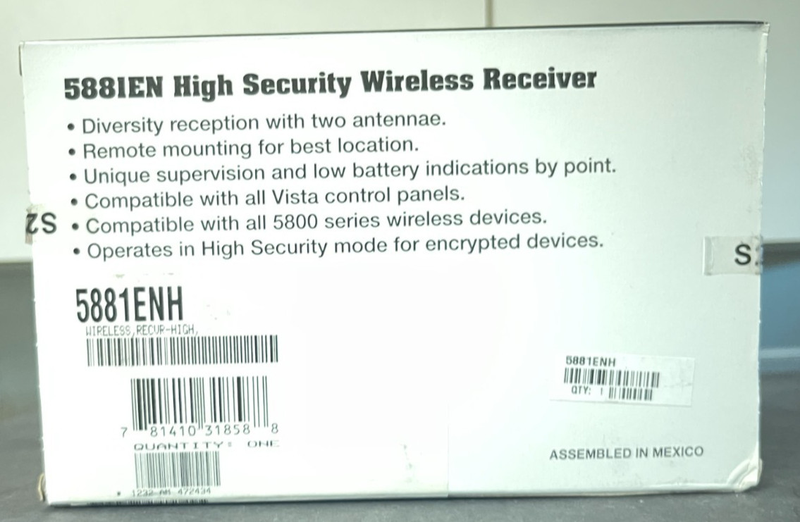 Brand New Honeywell 5881ENH Wireless Receiver, Unlimited Zones