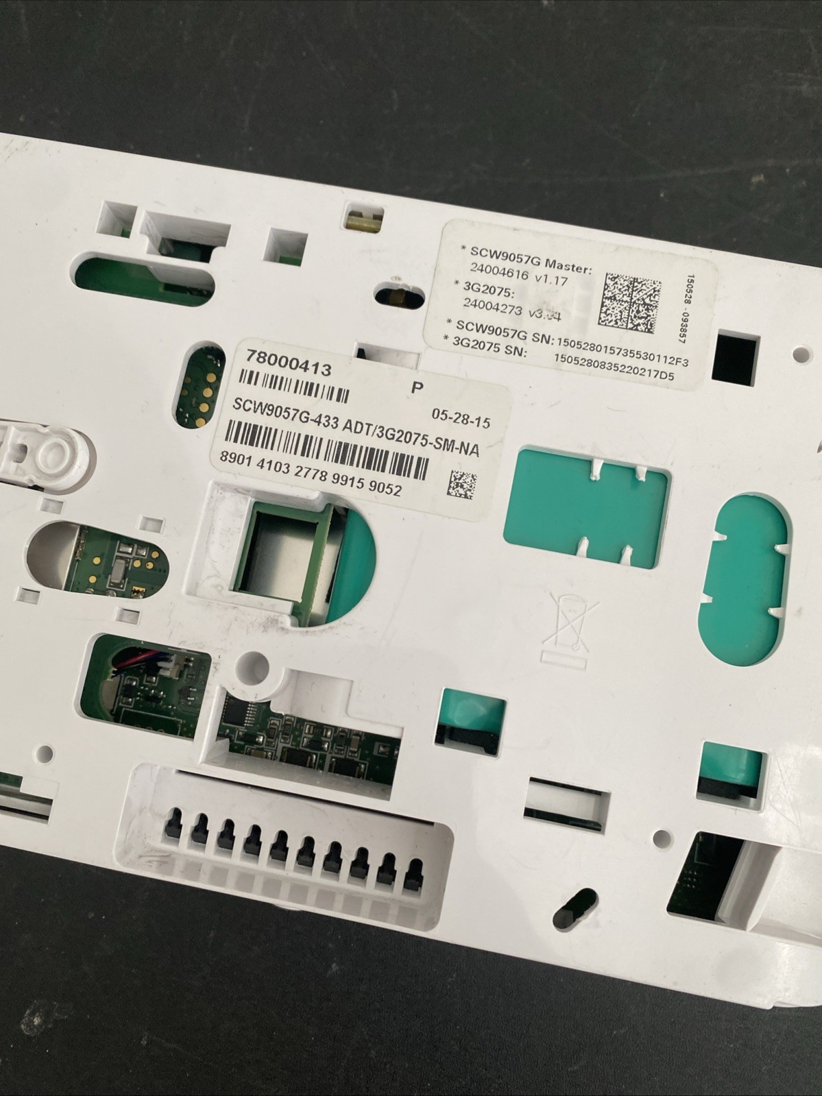 ADT SCW9057G Master Wall Transformer and Control Panel AC Power Security System