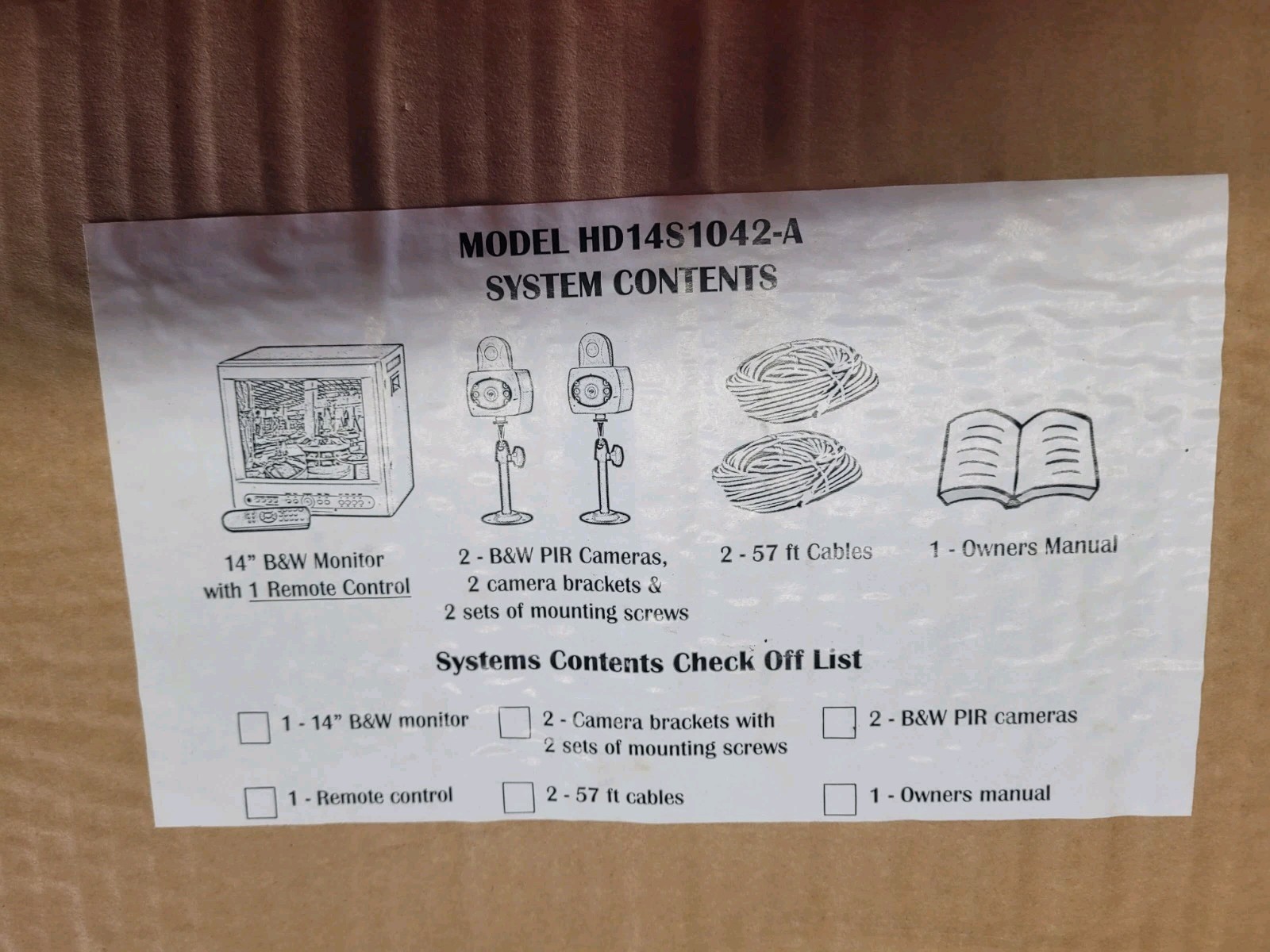 ADT 14” B&W OBSERVATION SYSTEM – New Open Box With MISSING PARTS – READ AD