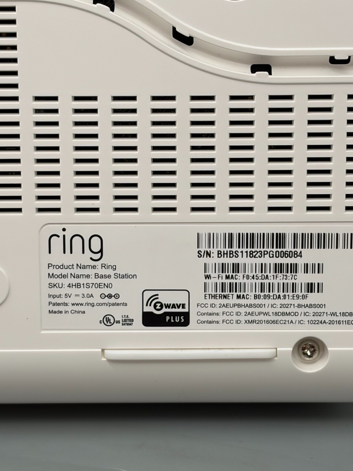 Ring Alarm Base Station (1st Gen) (4HB1S7-0EN0) – Tested