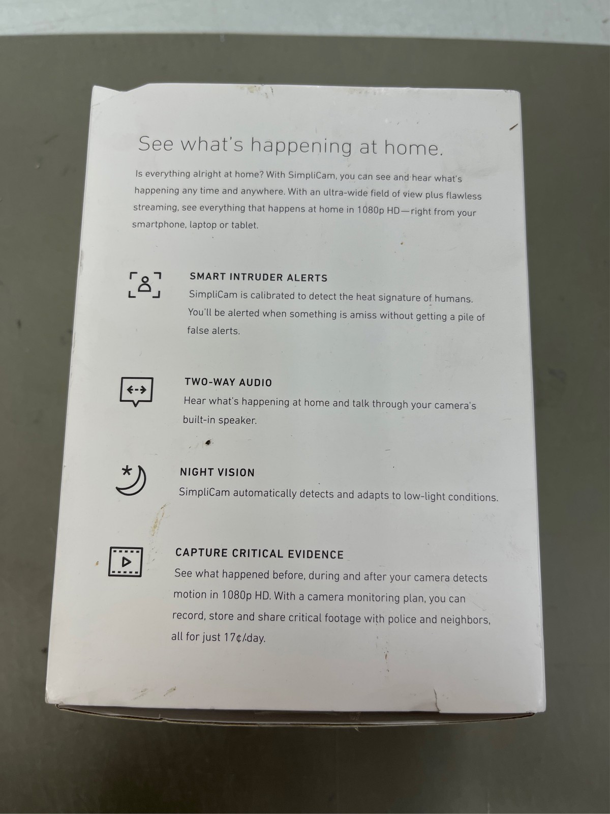 SimpliSafe SimpliCam 1080p Wired Indoor Home Security Camera with Built-in Priva