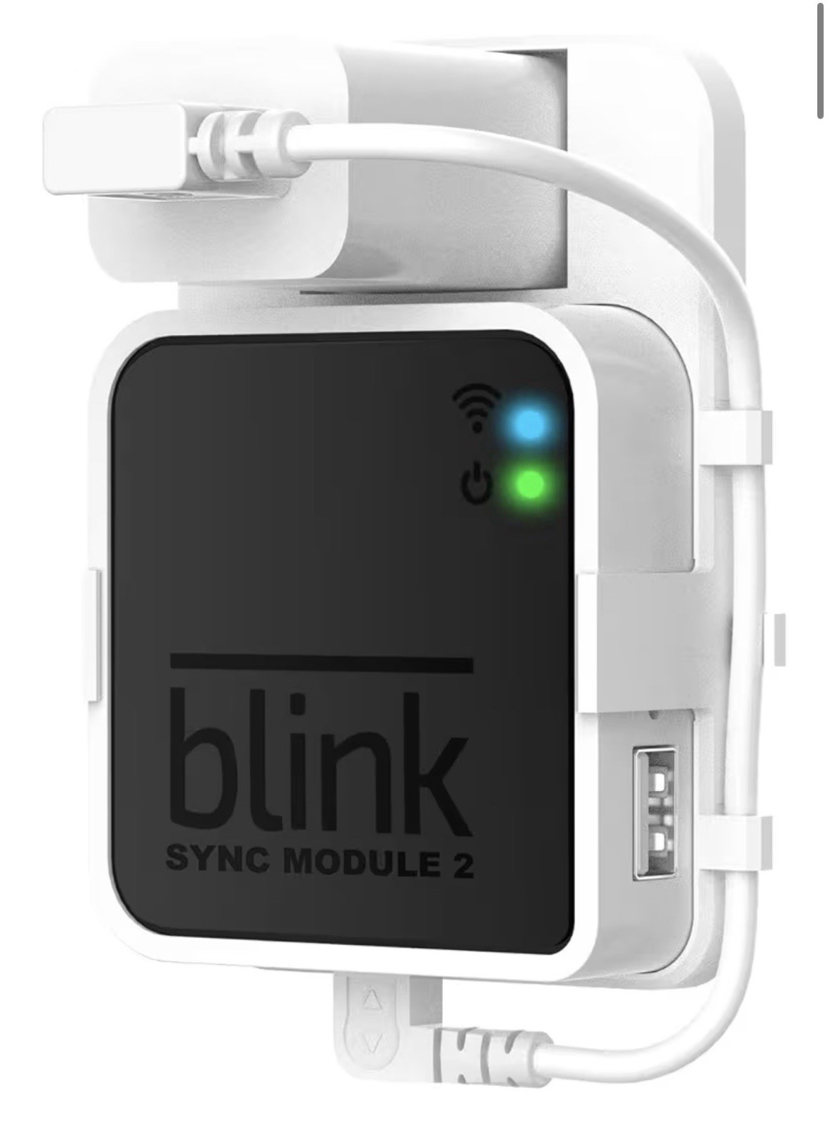 Blink Mini Indoor Camera System with Sync Module 2 & wall mount.