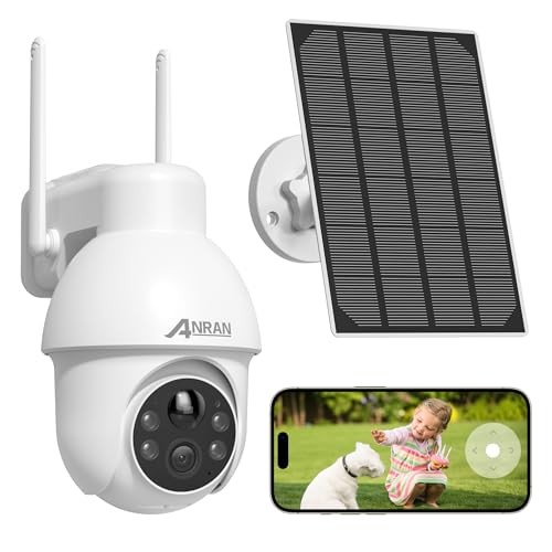 2K Solar Security Camera Outdoor Wireless, WiFi Camera Battery 2K White-1pcs