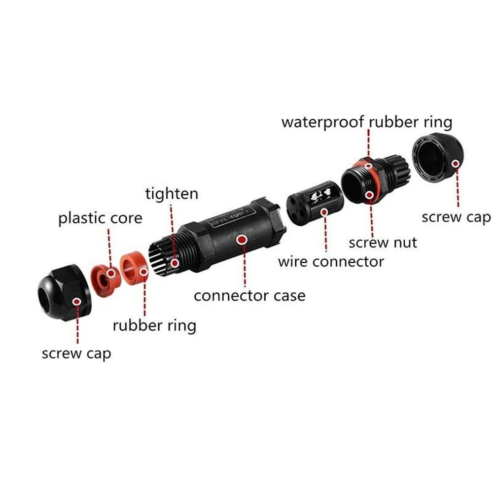 Cable Connector Waterproof IP68 3-Pole for 1-13 mm IP68Ø1-13MM