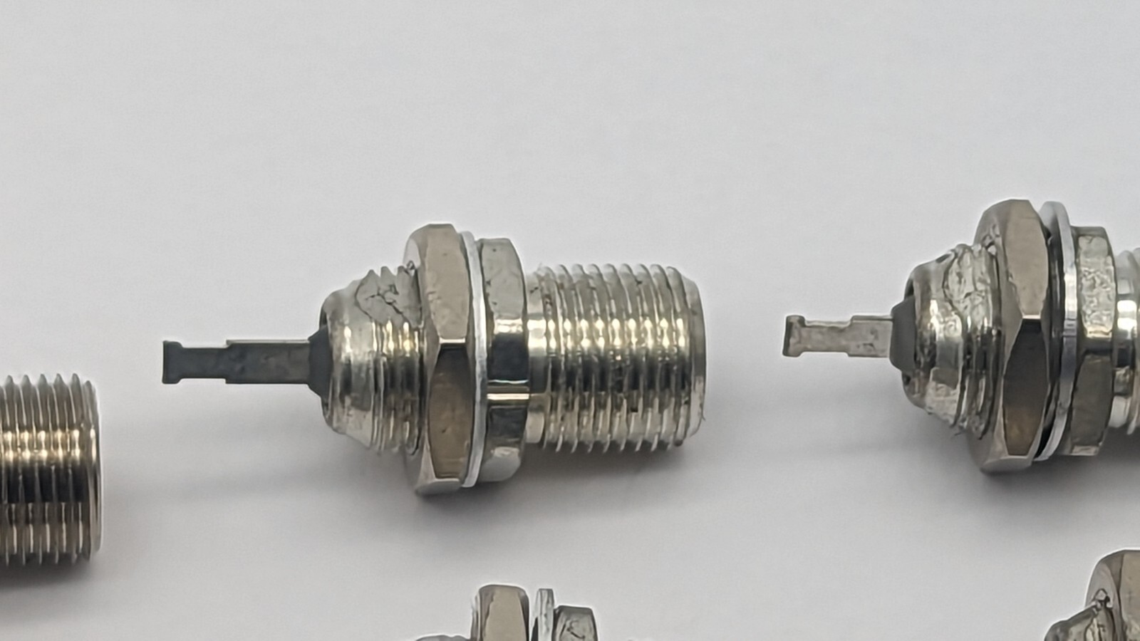 (10 PACK) F-61 CHASSIS PANEL MOUNT CONNECTOR – USA Seller VINTAGE TV