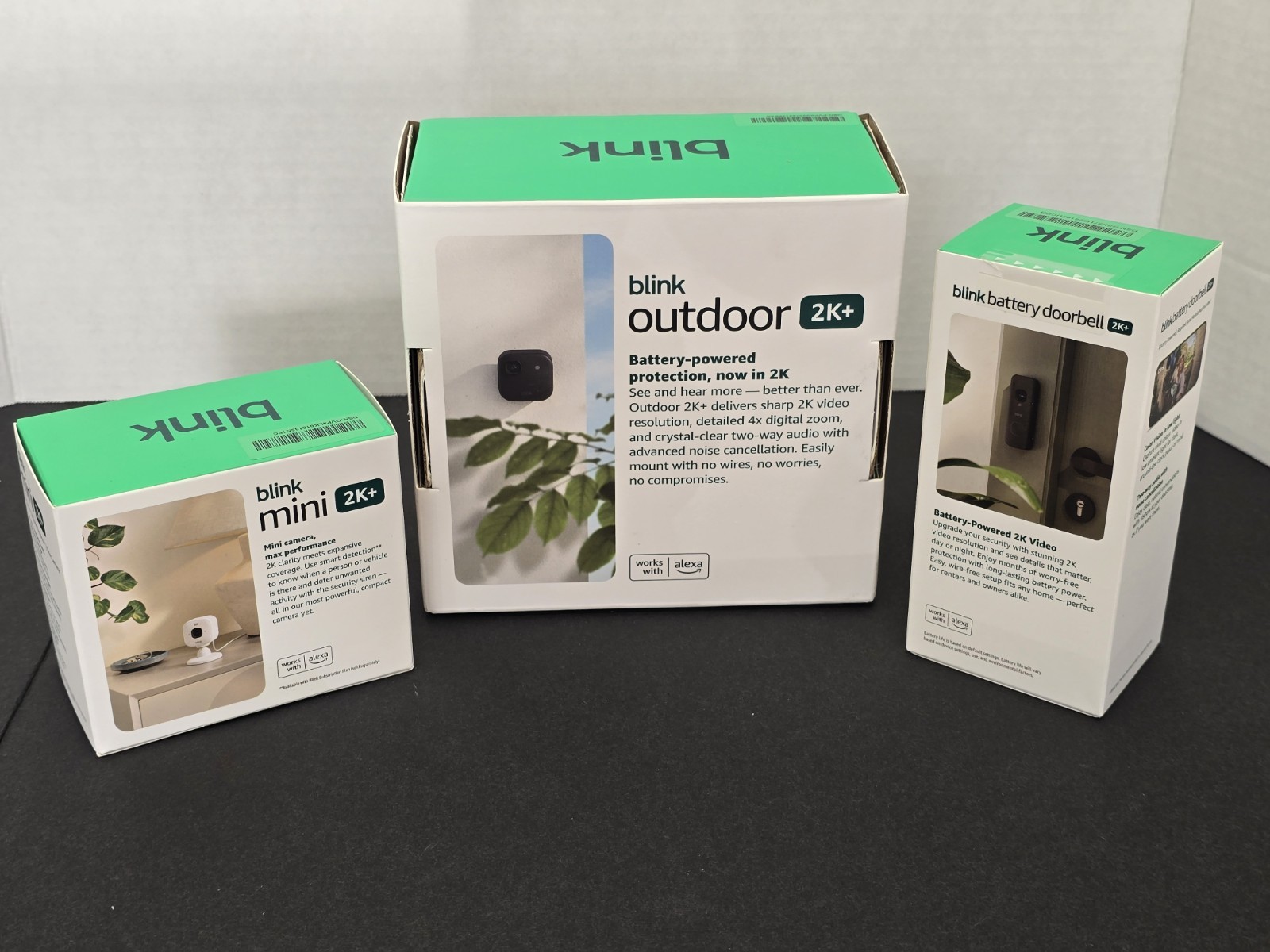 NEW Blink 2K Whole Home Bundle, 3 Outdoor, 1 Indoor And 1 Doorbell Cameras