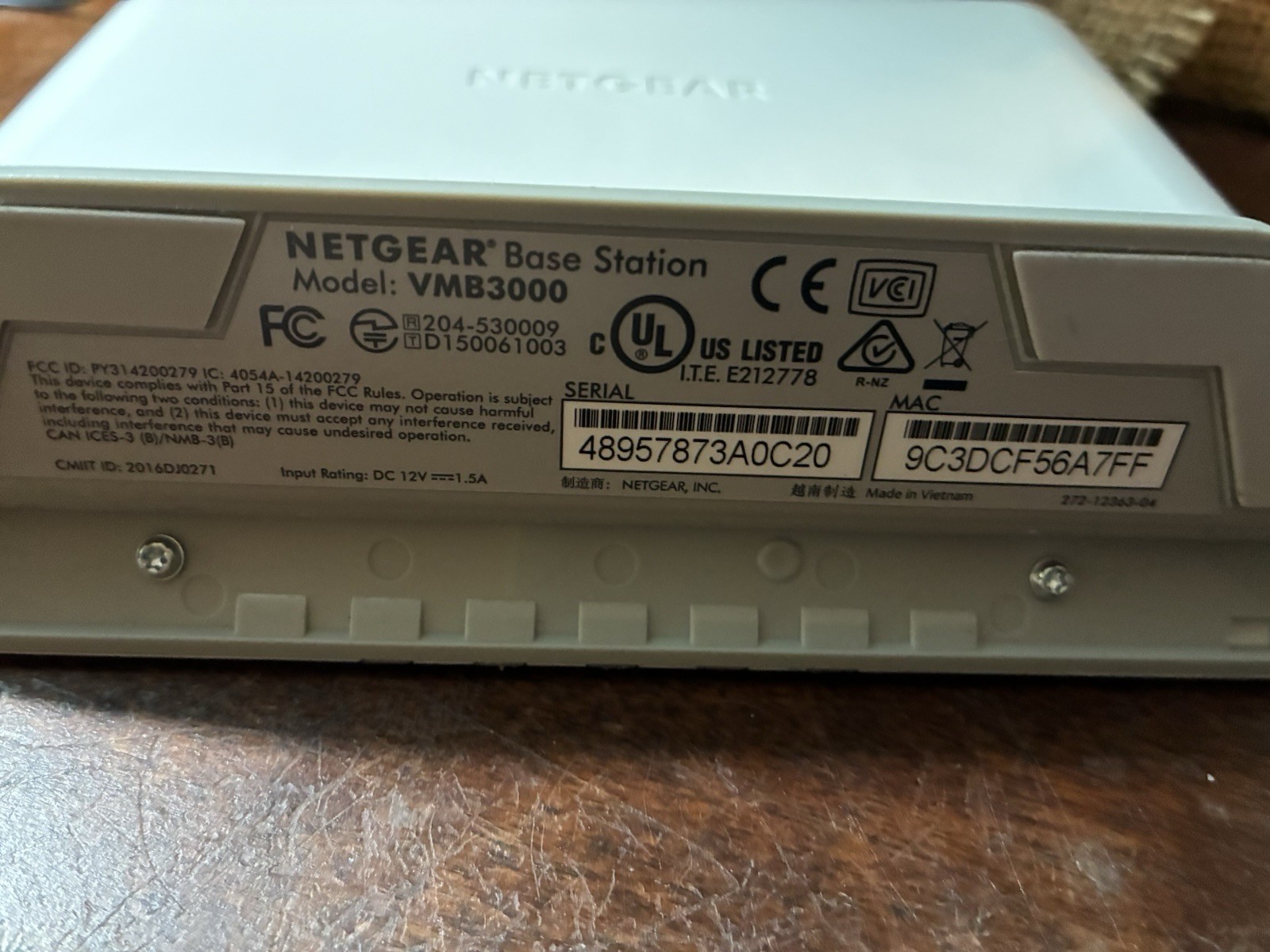 NETGEAR VMB3000 Arlo Camera Base Station Hub