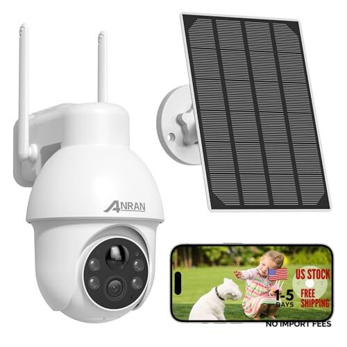2K Solar Security Camera Outdoor Wireless, WiFi Camera Battery 2K White-1pcs