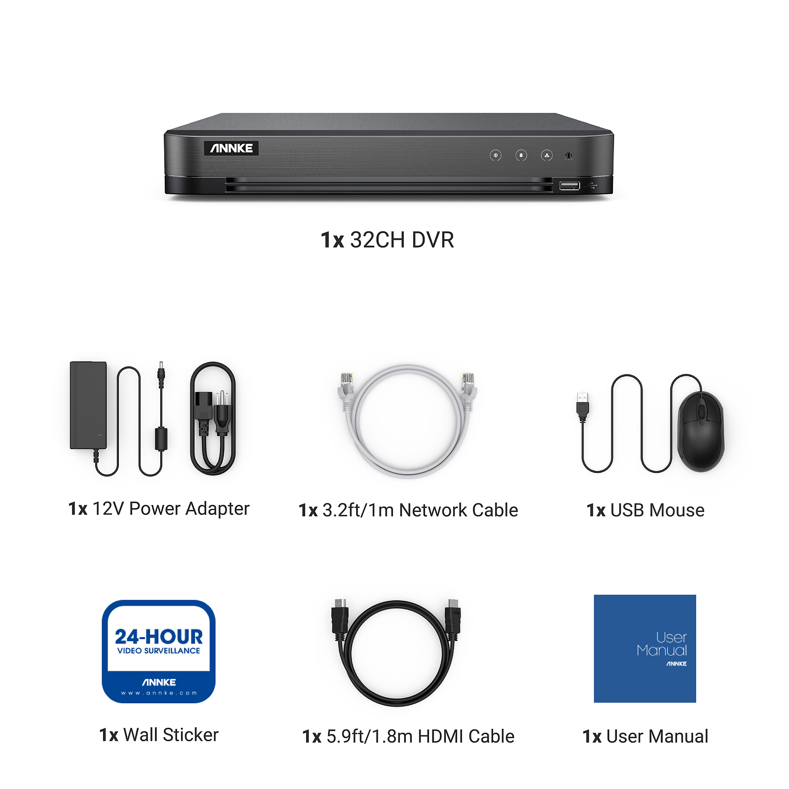 ANNKE 32CH 5IN1 3K 5MP Lite CCTV DVR Video Recorder For Security Camera System