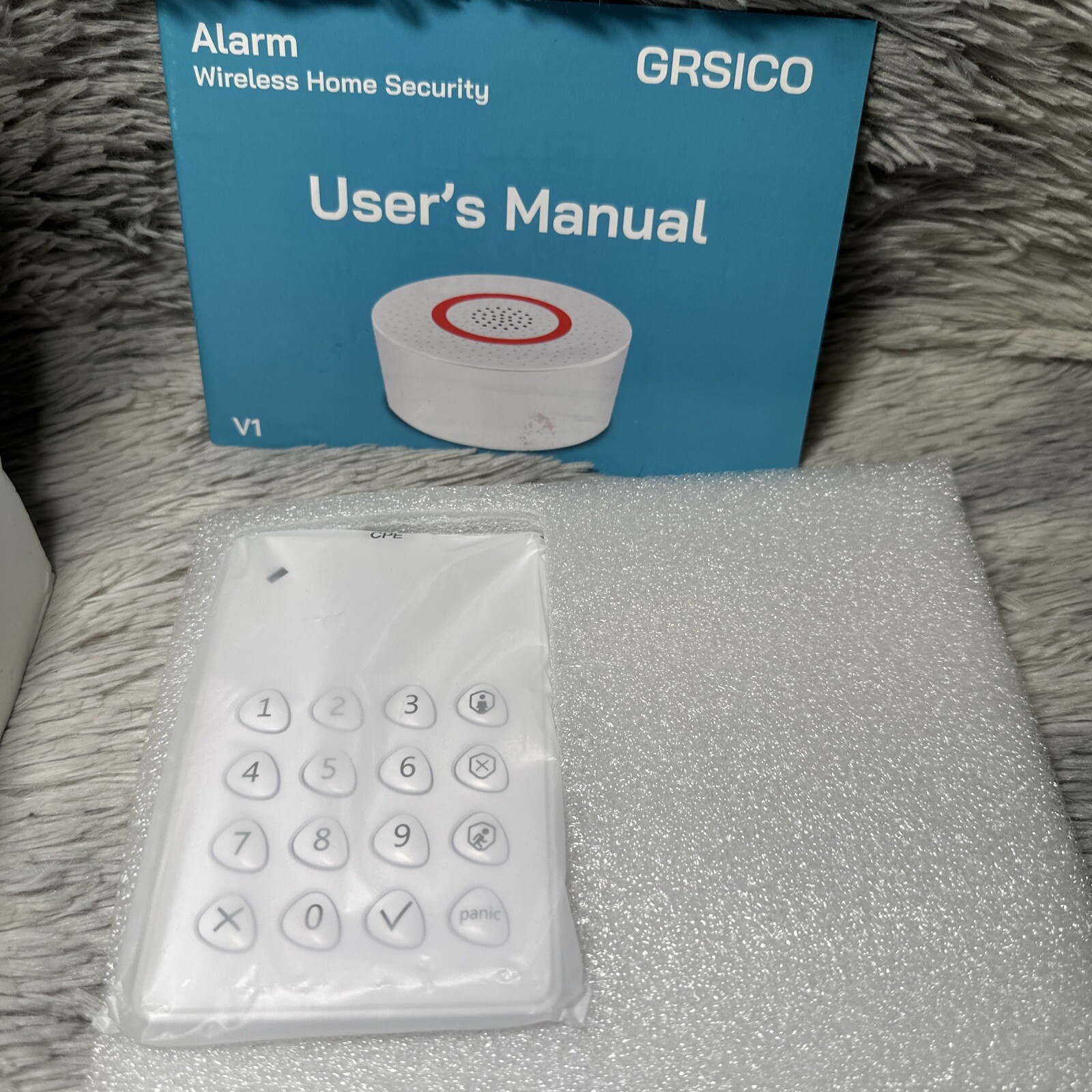 GRSICO Home Alarm System Wireless 9 Piece Kit NEW Open Box