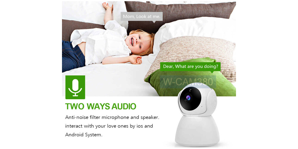 Wi-Fi Remote Home Surveillance Camera 2-Way Audio PTZ Control Alarm Smart EZ App