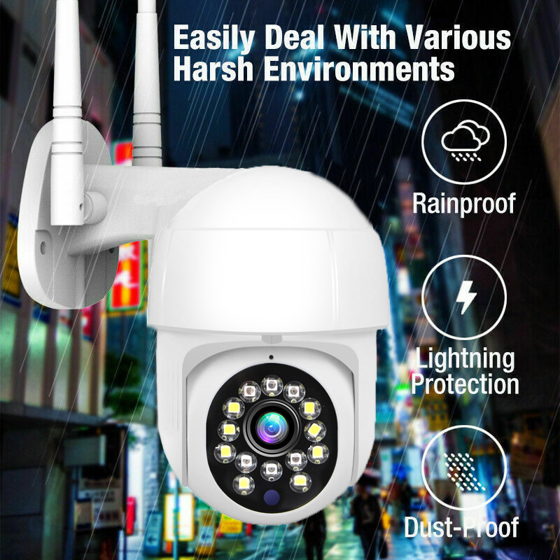1080P WIFI IP Wireless Camera Outdoor CCTV HD PTZ Smart Home Security IR 360 Cam