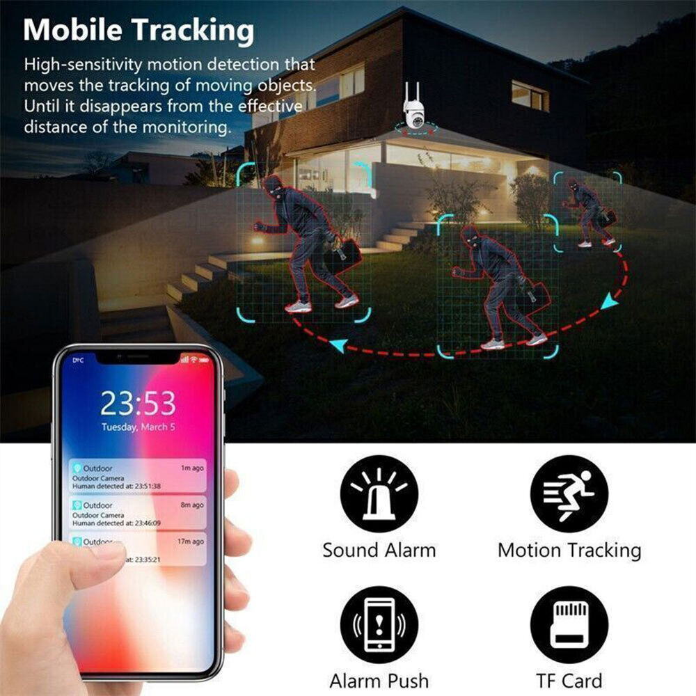 4PCS Camaras De Seguridad Para 360 5G WIFI Inalambrica Con Vision Nocturna Audio