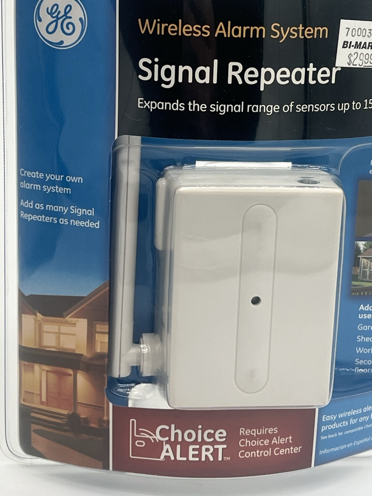 GE Choice Alert Wireless Alarm System Signal Repeater Expands 150 Feet 45138 NEW