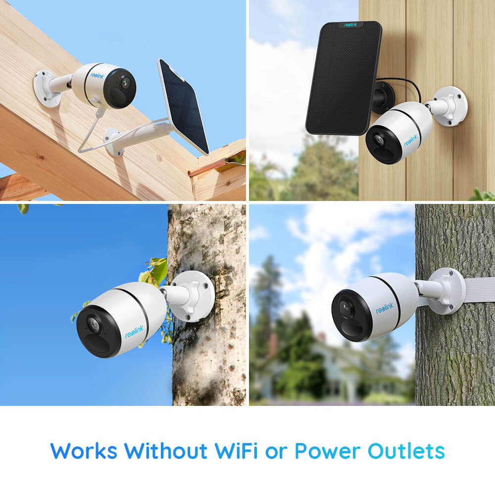Reolink Go Plus 4G LTE Security Camera Battery Powered Outdoor 4MP Solar Panel