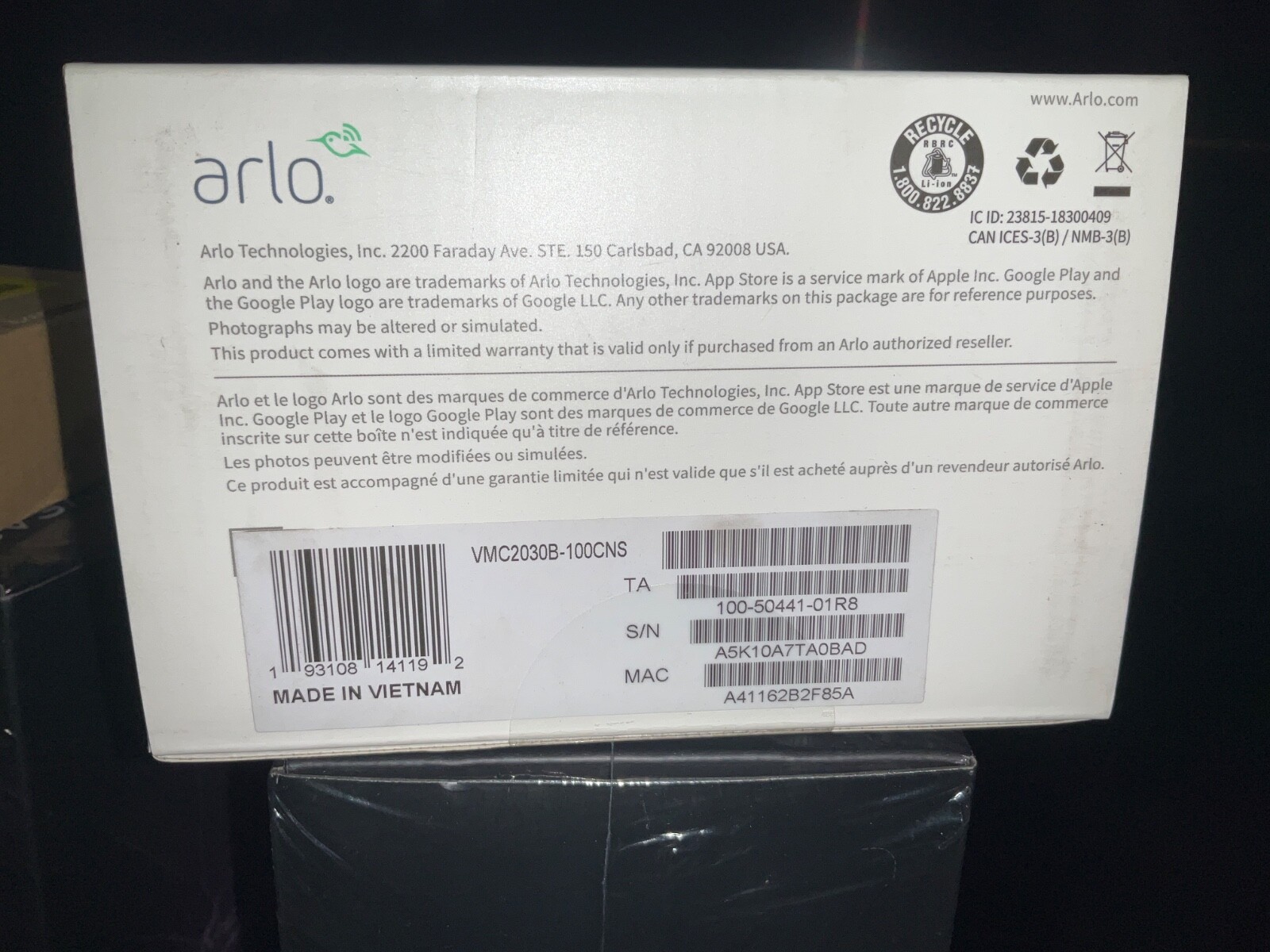 Netgear Arlo Essential Spotlight Camera 1080p VMC2030B-100CNS Black Sealed✅❤️️✅
