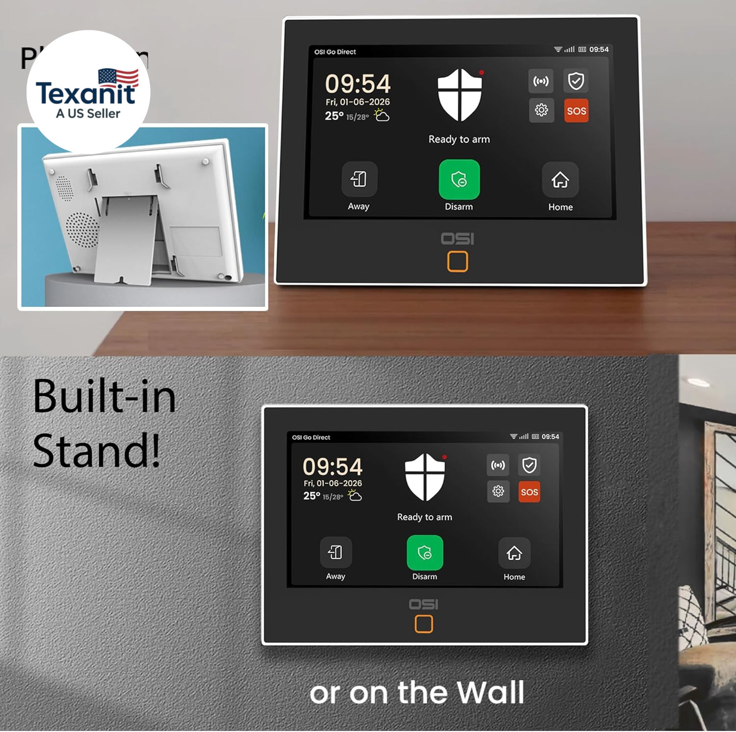 Alarm System Gen 2 (4G), 11Pc, DIY, Motion & Entry Sensors, Wireless Siren, Remo