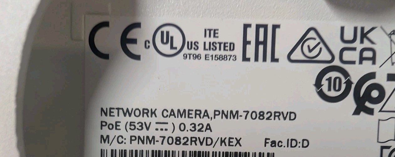 WiseNet used PNM-7082RVD dual 2mp IP Camera Hanwha Techwin *camera only*