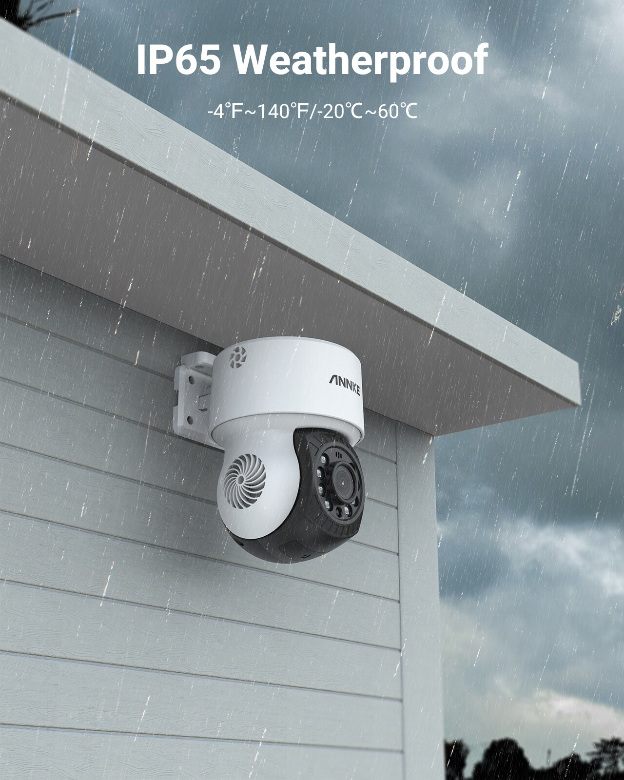 ANNKE HD 1080P Video CCTV Security Camera 2MP 350° Pan&Tilt Outdoor Night Vision