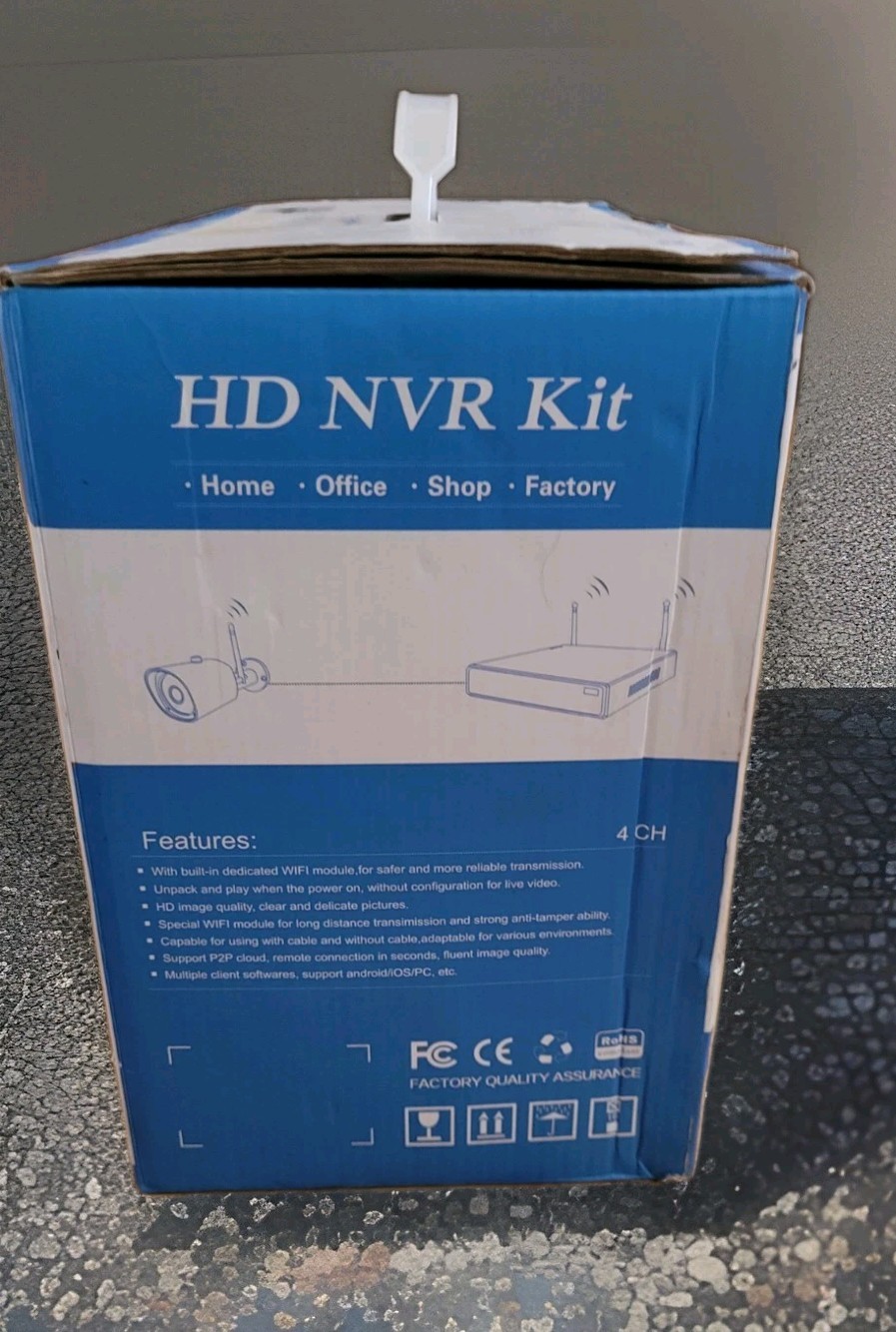 HD NVR KIT HD, 4 CHANNELS WIRELESS, NEW IN BOX,HDMI CLOUD P2P, UNPACK & PLAY