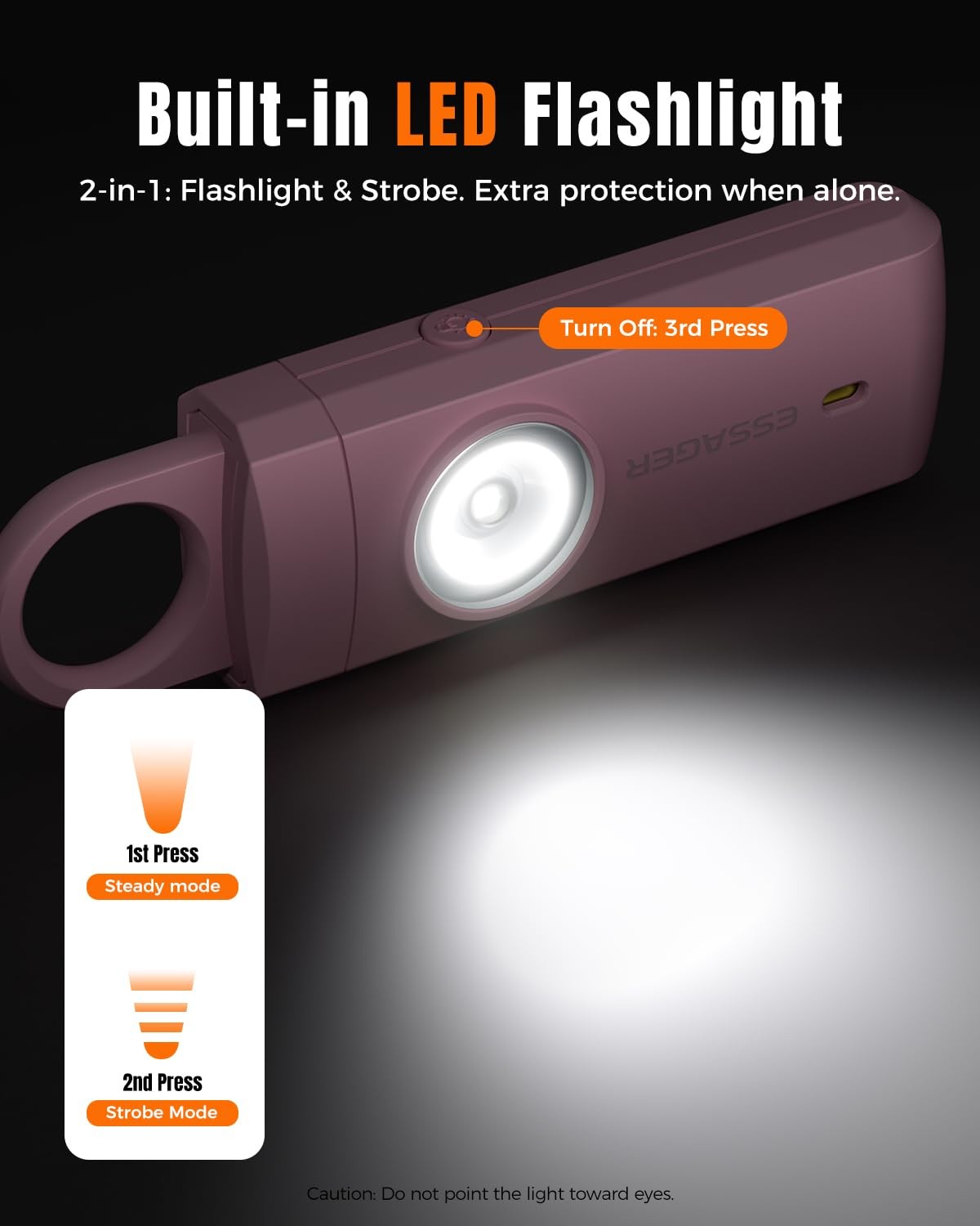 Personal Safety Alarm for Women, 130 dB Self Defense Siren, Rechargeable & Po…