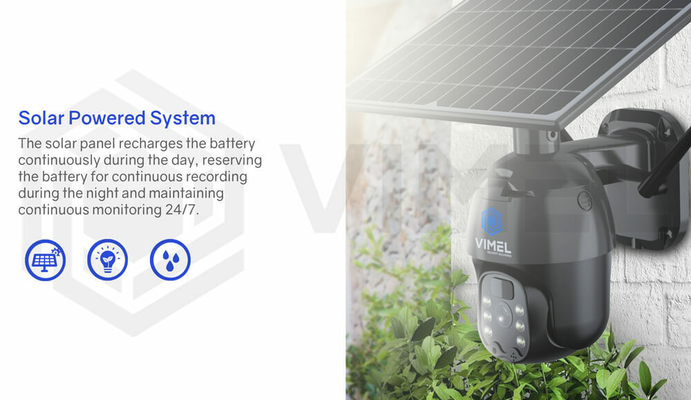 4G Solar Camera Wireless Home 64GB Security PTZ CCTV Battery Outdoor Remote