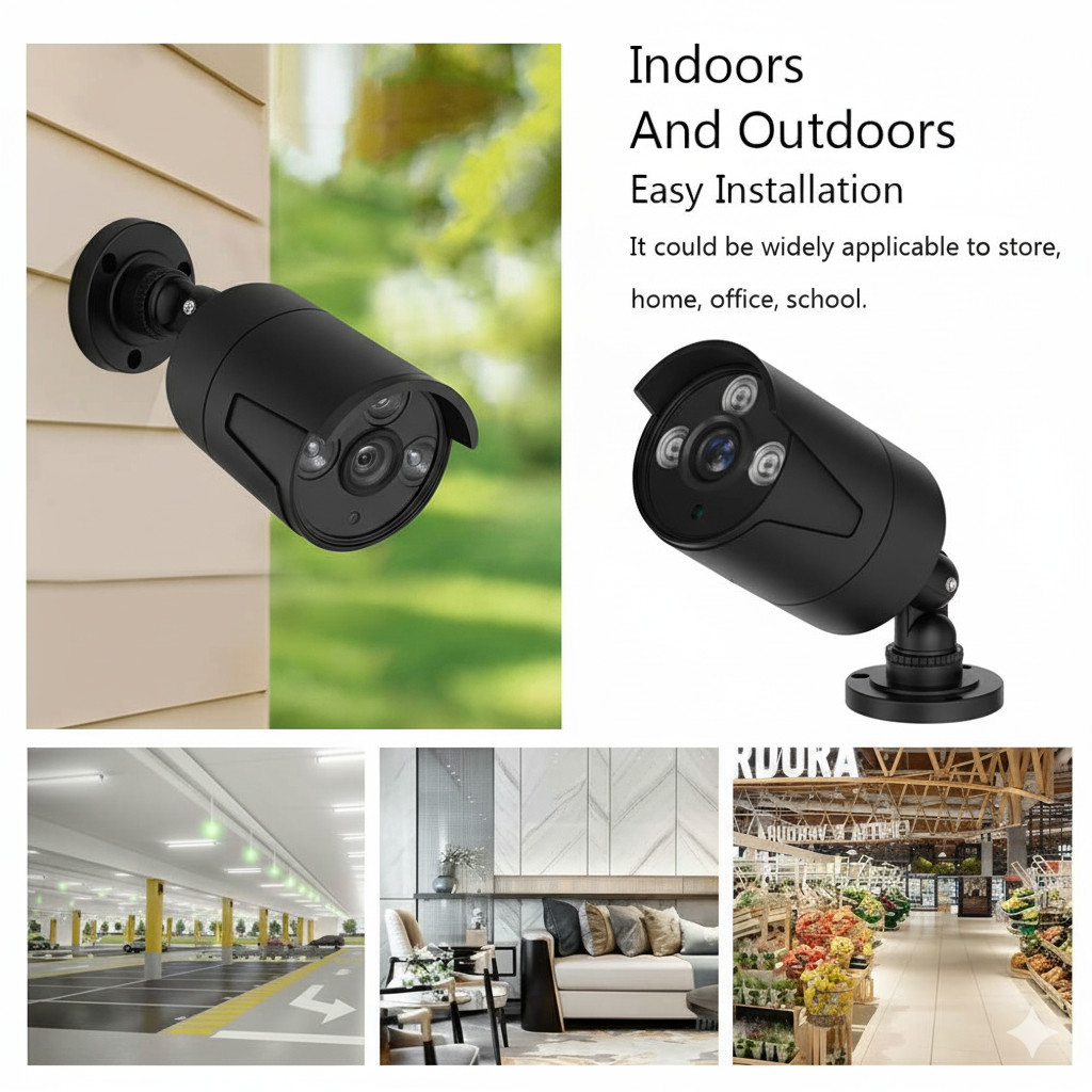 4MP 24/7 Home Outdoor CCTV HD Security Camera System Night Vision with 4CH DVR