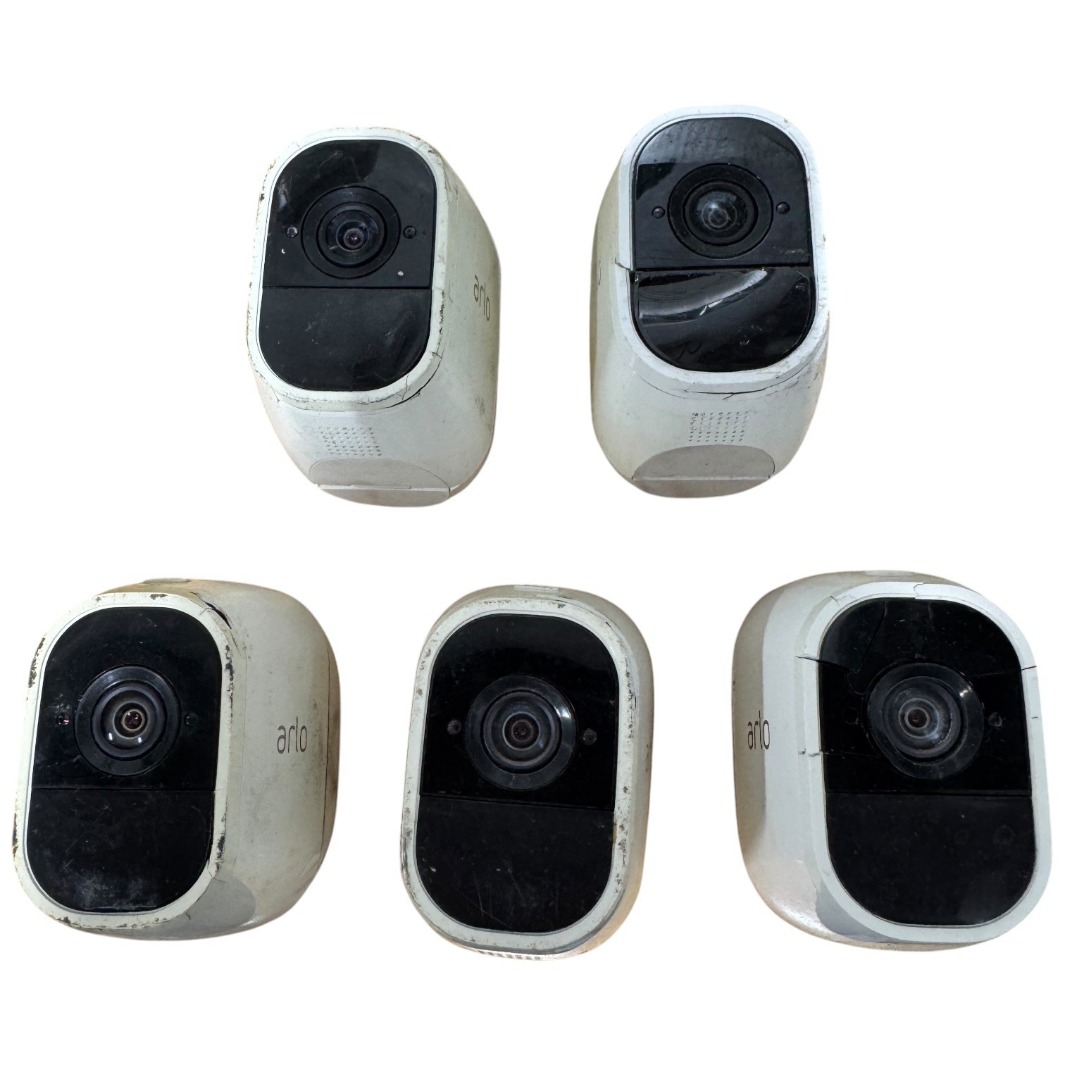 Lot of 5 – Arlo Pro 2 Camera VMC4030P | Power On / Damaged Lens & Housing *READ*