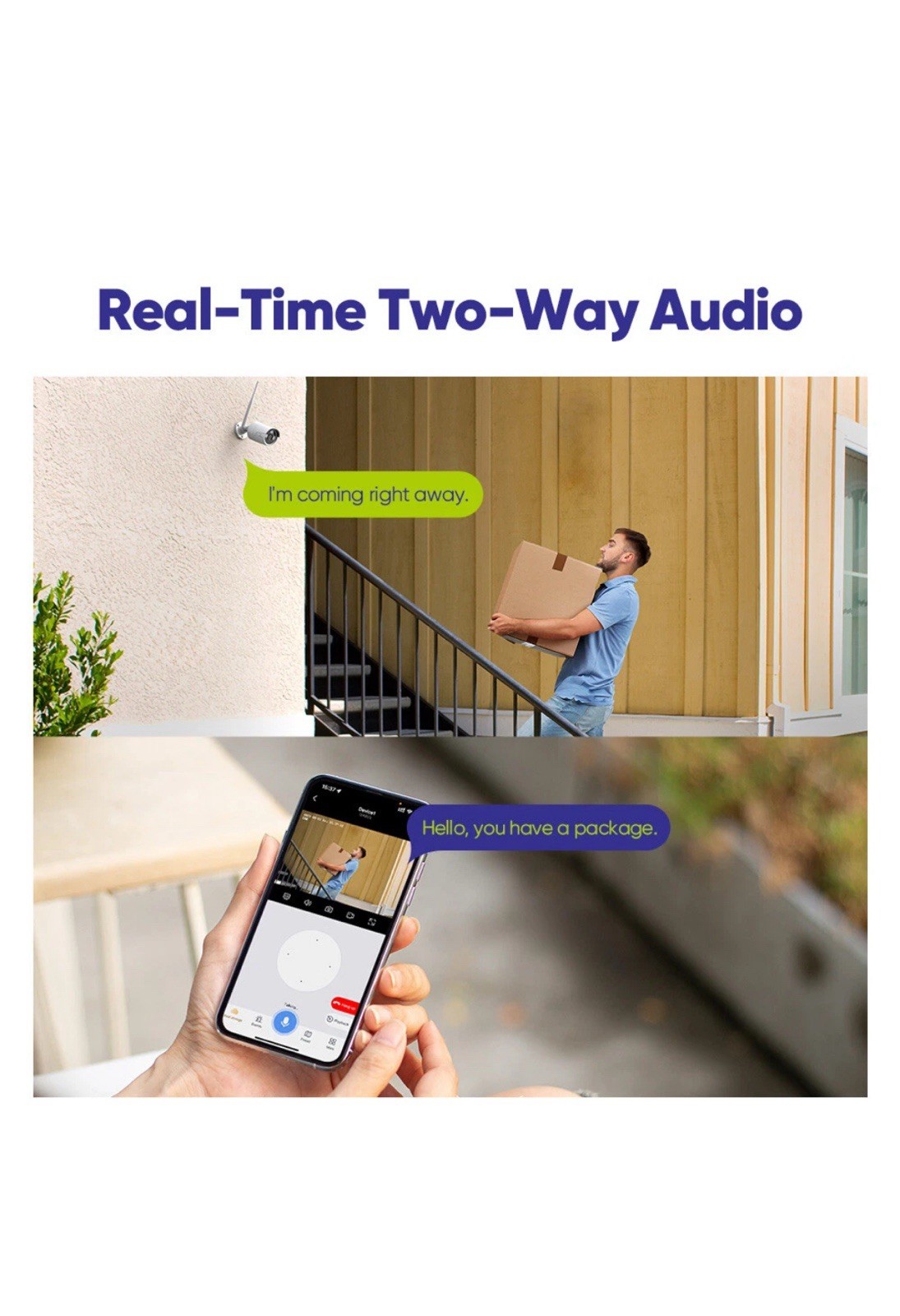 SANNCE 2x 3MP Two Way Audio Wireless Security Camera IP Network IR Night Vision