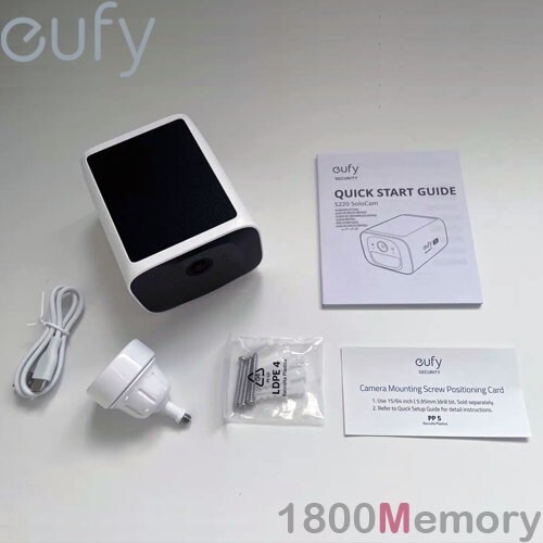 eufy Security Solocam S220 2K Wireless Home Security Camera Solar HomeBase IP67