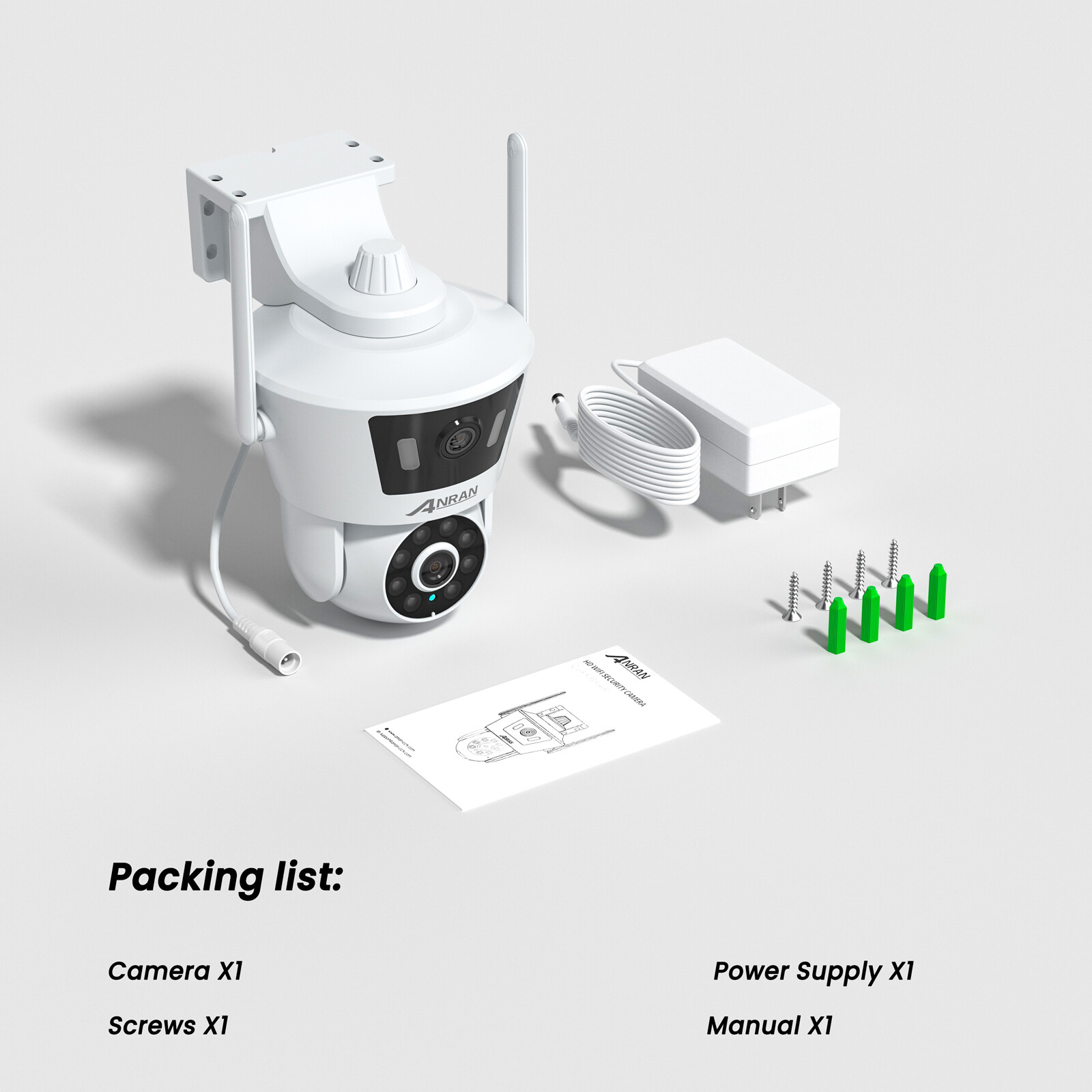 ANRAN 4MP Double Lens HD Wireless Security Camera Home WiFi Outdoor Night Vision