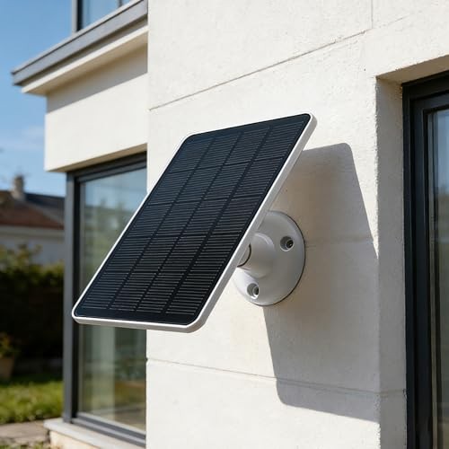 2 Pack Solar Panels Compatible with WYZE Battery Cam Pro, Solar 2 Pack-White
